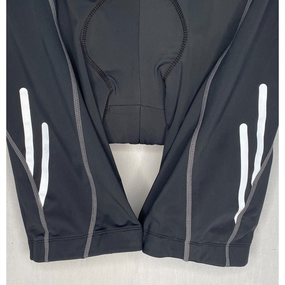 Sport Gear Mens Bike Shorts Black Reflectors Crotch Padding Size Large - Picture 2 of 8